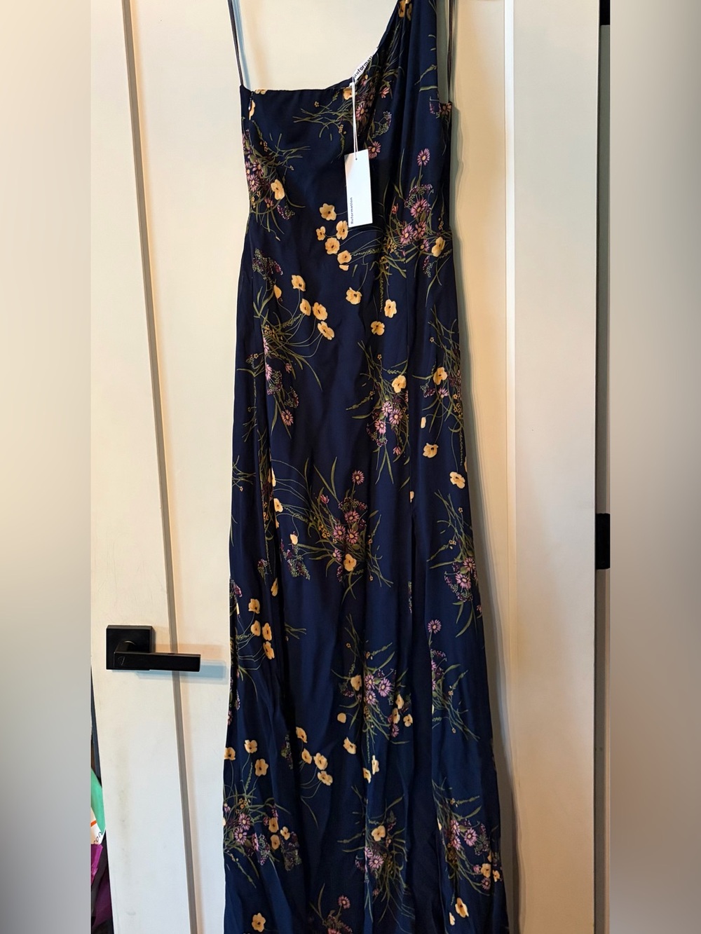 Reformation Navy Floral Maxi Dress. NWT